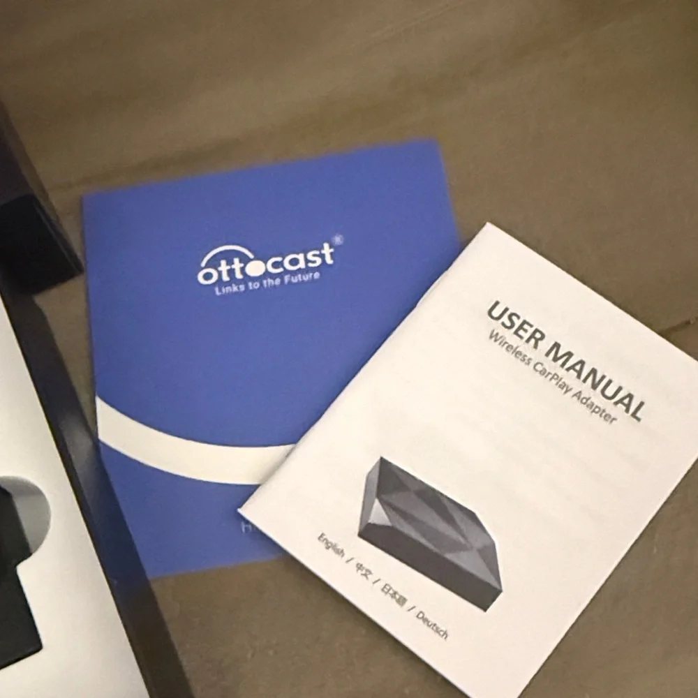 Ottocast Wireless CarPlay Adapter - Black Wireless Screen Mirroring Dongle